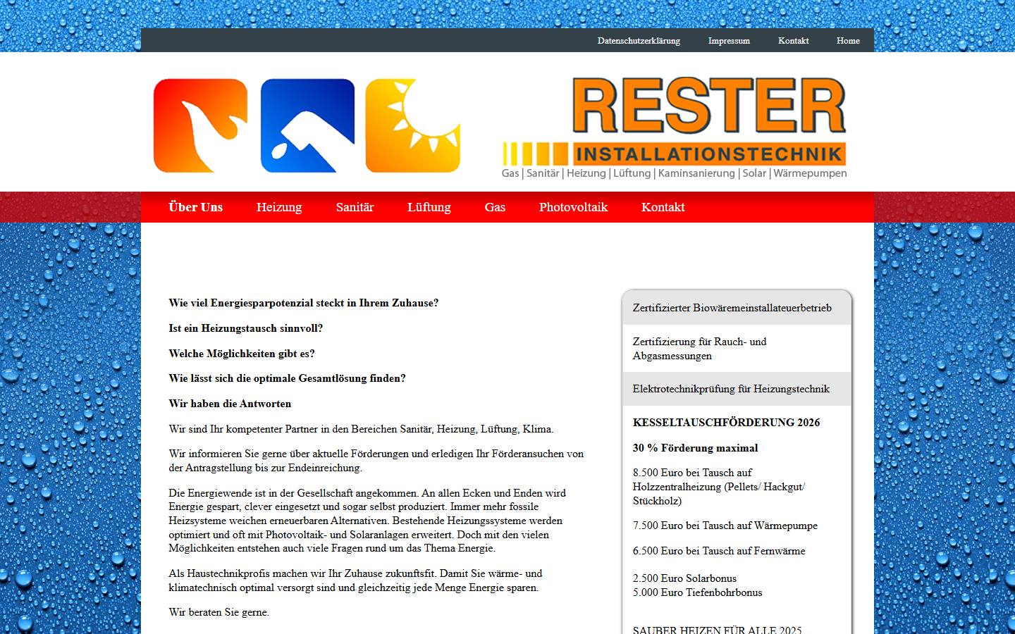 RESTER Installationstechnik heute