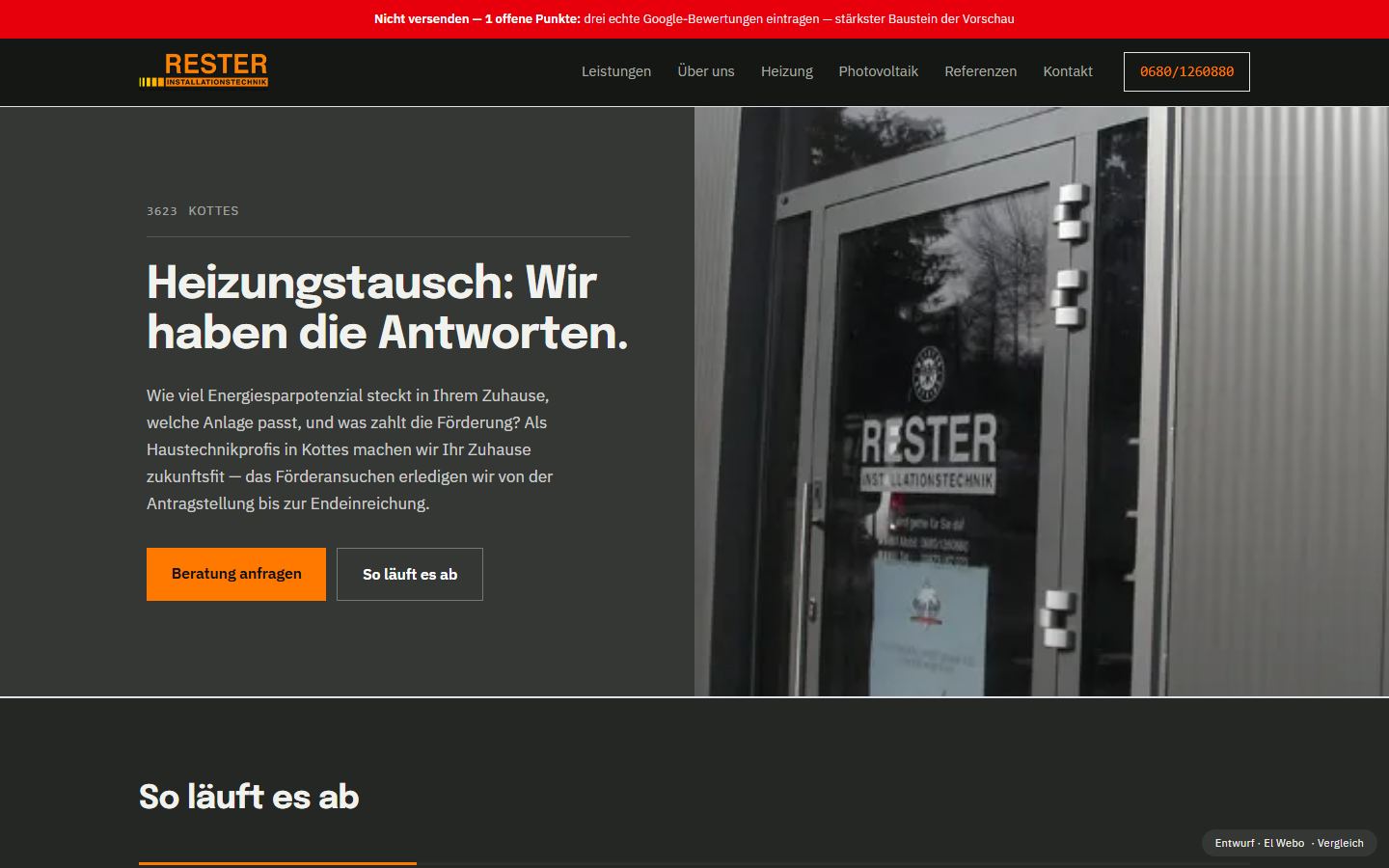 Neuer Entwurf