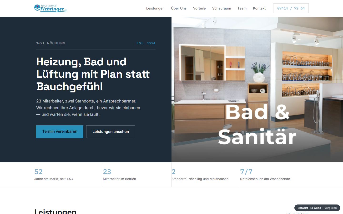 Neuer Entwurf