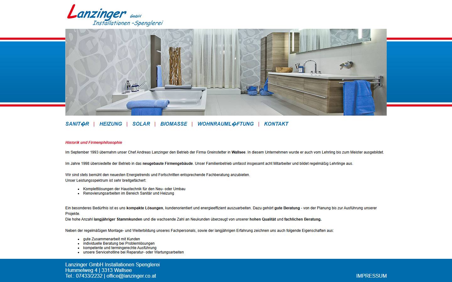 Lanzinger Installationen GmbH heute