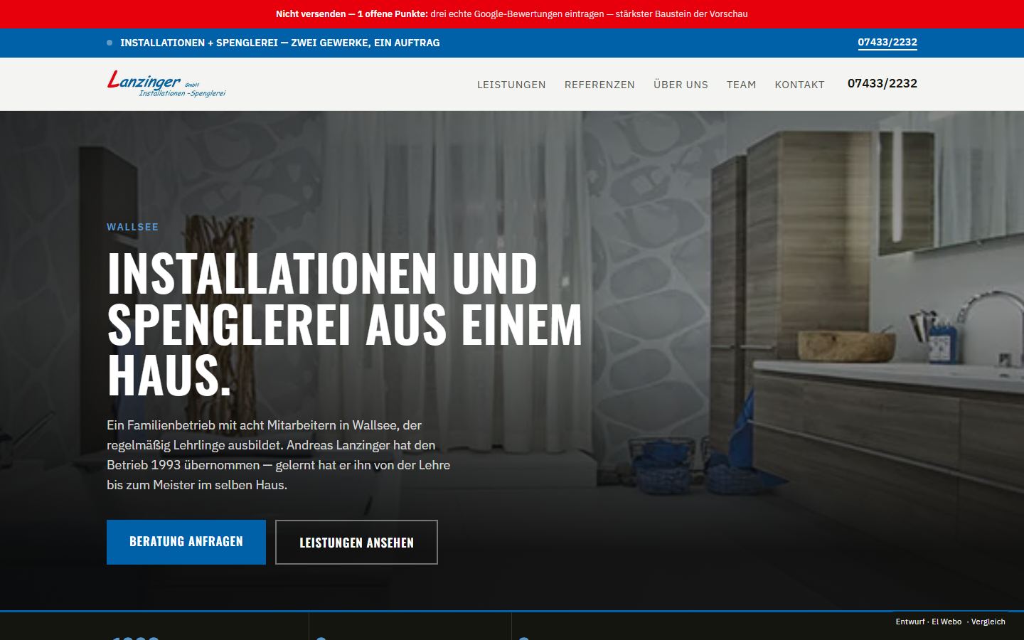 Neuer Entwurf